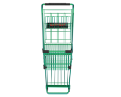 Grocery trolley  isolated on background. 3d rendering - illustration png