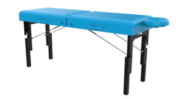 Massage table isolated on background. 3d rendering - illustration png