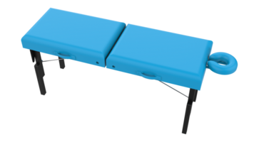 Massage table isolated on background. 3d rendering - illustration png