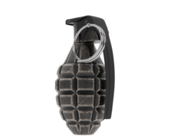 Hand grenade isolated on background. 3d rendering - illustration png