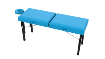 Massage table isolated on background. 3d rendering - illustration png