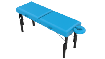 Massage table isolated on background. 3d rendering - illustration png