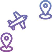 Flight Location Vector Icon