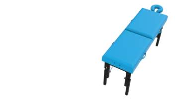 Massage table isolated on background. 3d rendering - illustration png