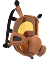 Gas mask isolated on background. 3d rendering - illustration png