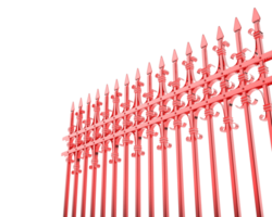 metallisk staket isolerat på bakgrund. 3d tolkning - illustration png