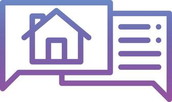 House Chat Vector Icon