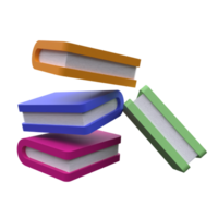 Unique Flying color books 3D rendering icon illustration simple.Realistic illustration. png