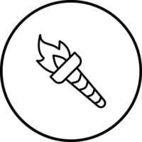 Fire Torch Vector Icon