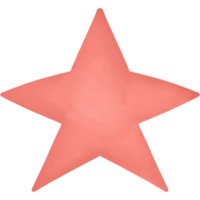 rosado color estrella dibujos animados icono. mano dibujado acuarela estilo icono png