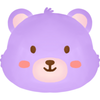 Urso de pelúcia Urso clipart. água cor estilo. isolado em transparente fundo png