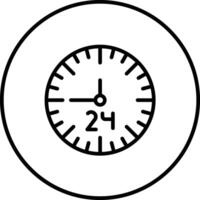 Icono de vector de 24 horas