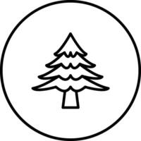 icono de vector de árbol de pino