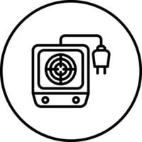 eléctrico estufa vector icono