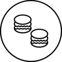 icono de vector de macarrón