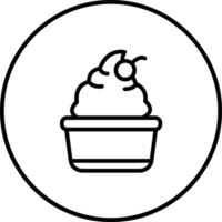 Ice Cream Cup Vector Icon