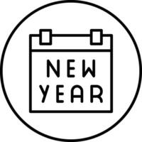 New Year Calendar Vector Icon