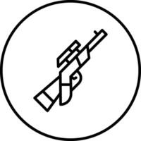 icono de vector de rifle de francotirador