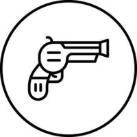 pirata pistola vector icono