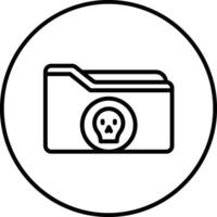 Folder Hacked Vector Icon