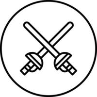 Fencing Sports Vector Icon