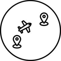 vuelo ubicación vector icono