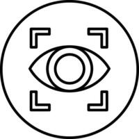 icono de vector de escáner ocular