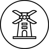 icono de vector de molino de viento