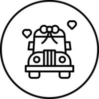 Wedding Car Vector Icon