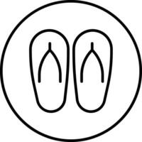 icono de vector de chanclas