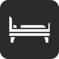 icono de vector de cama individual