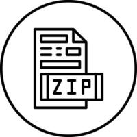 icono de vector de archivo zip