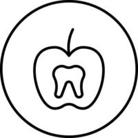diente nutrición vector icono