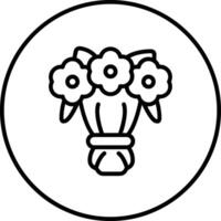Flower Bouquet Vector Icon