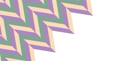 resumen pastel cheurón decorativo zigzag bandera diseño transparente png