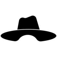 tocado sombrero con grande borde, sombrero meme para decorando personas vector