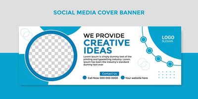 Modern social media cover banner template vector