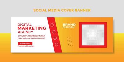 Modern social media cover banner template vector