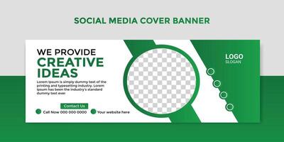 Modern social media cover banner template vector