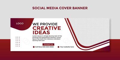 Modern social media cover banner template vector