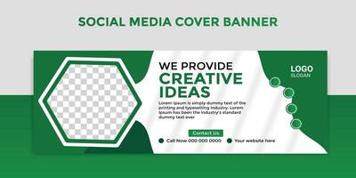 Modern social media cover banner template vector