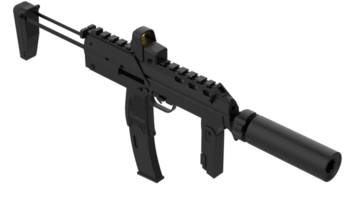 Machine gun isolated on background. 3d rendering - illustration png