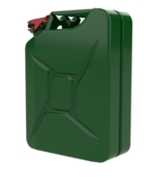 Petrol canister close-up scene isolated on background. 3d rendering - illustration png