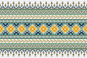 Traditional Ethnic Pixel Art Pattern.  Vector design for background or wallpaper