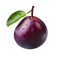 AI generated Plum fruit icon isolated transparent background png