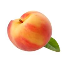 AI generated Peach fruit icon isolated transparent background png