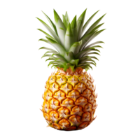 AI generated Pineapple fruit icon isolated transparent background png
