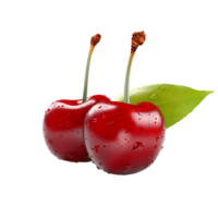 AI generated Cherry fruit icon isolated transparent background png