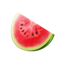 AI generated Watermelon fruit icon isolated transparent background png