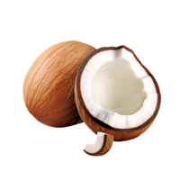 AI generated Coconuts fruit icon isolated transparent background png